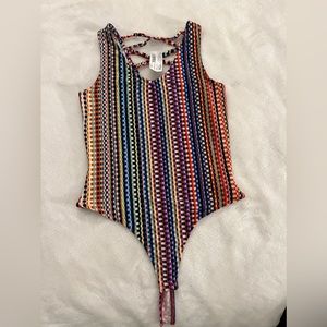 Multi-color body suit